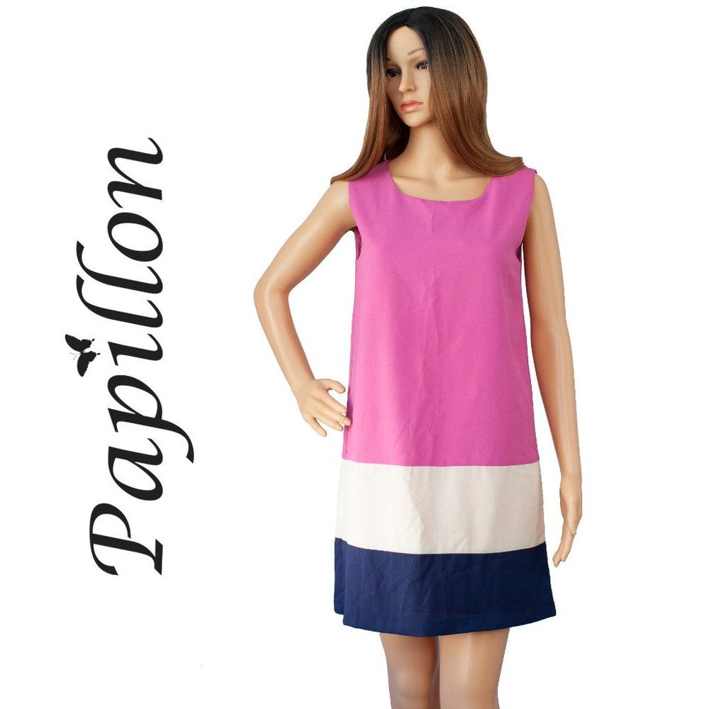 Papillon Blanc Stripe Small Mini Dress